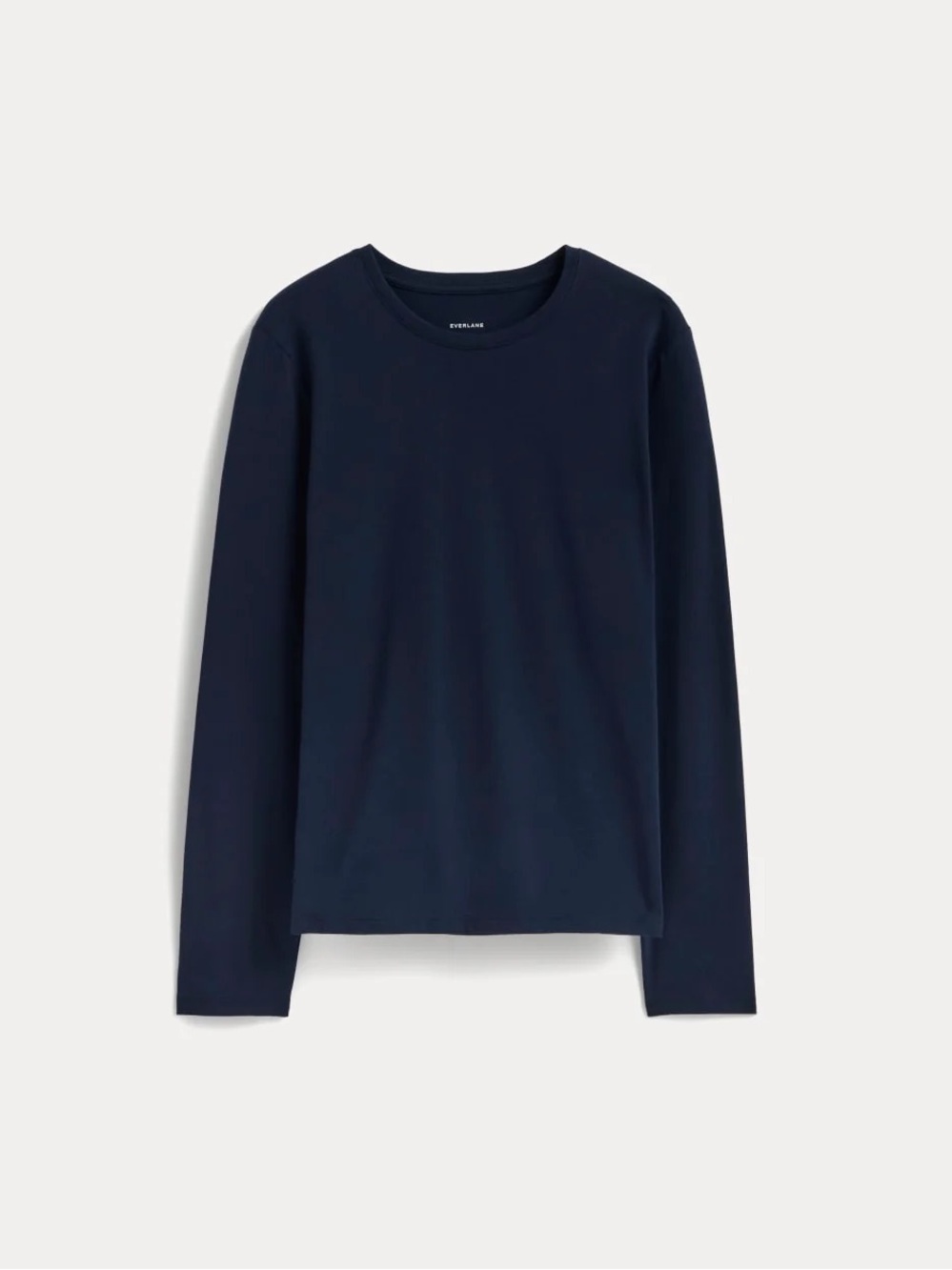 NWT Everlane The Organic Cotton Essential Long-Sleeve Navy Crew Size: XL